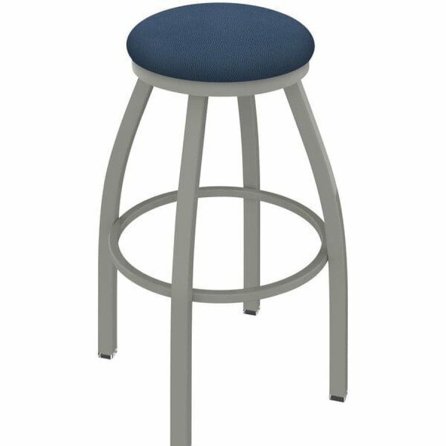 Restaurant Bar Stools * | Cheapest Holland Bar Stool Xl 802 Misha 30 Ladderback Swivel Bar Stool With Anodized Nickel Finish And Rein Bay Seat