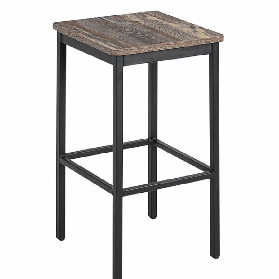 Restaurant Bar Stools * | Promo Bfm Seating Trent Sand Black Steel Backless Barstool With Relic Farmhouse Seat