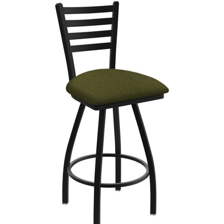 Restaurant Bar Stools * | Deals Holland Bar Stool Xl 410 Jackie 30 Ladderback Swivel Bar Stool With Black Wrinkle Finish And Graph Parrot Seat