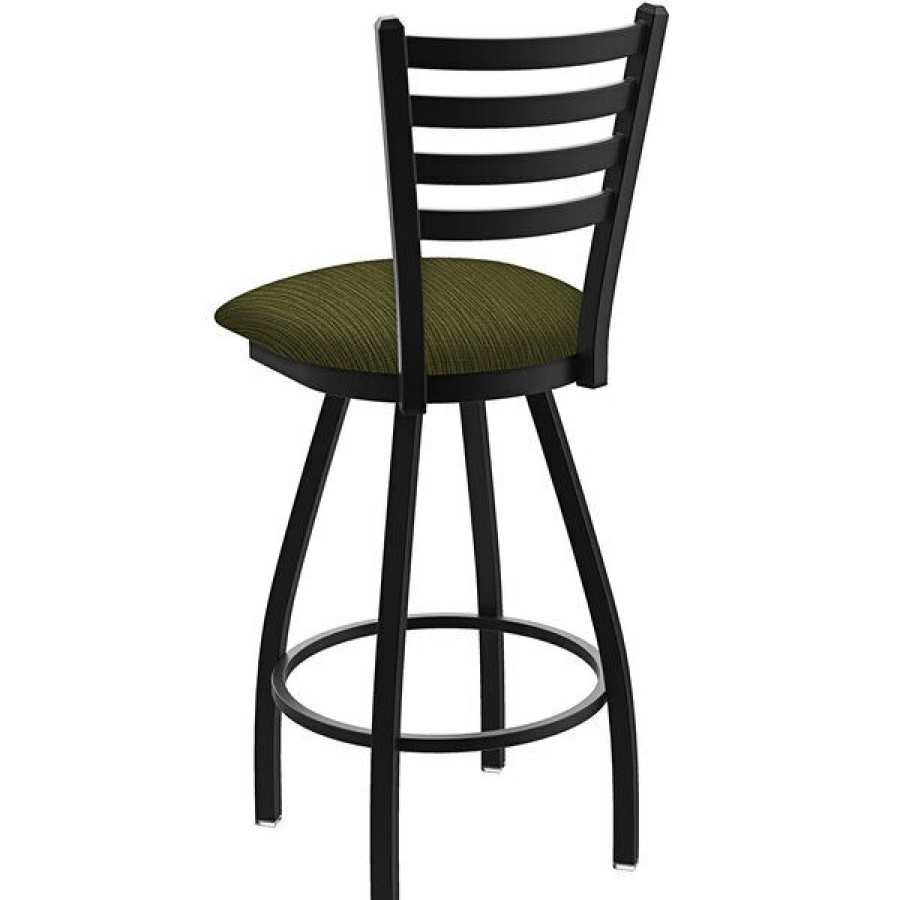 Restaurant Bar Stools * | Deals Holland Bar Stool Xl 410 Jackie 30 Ladderback Swivel Bar Stool With Black Wrinkle Finish And Graph Parrot Seat