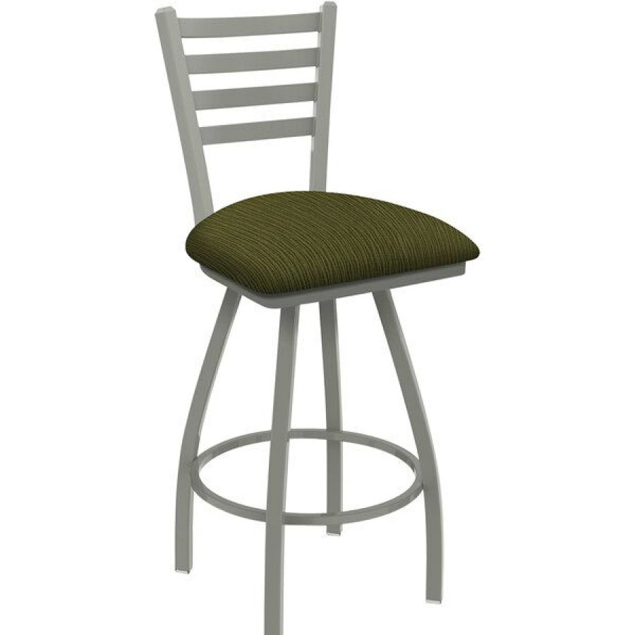 Restaurant Bar Stools * | Brand New Holland Bar Stool Xl 410 Jackie 30 Ladderback Swivel Bar Stool With Anodized Nickel Finish And Graph Parrot Seat