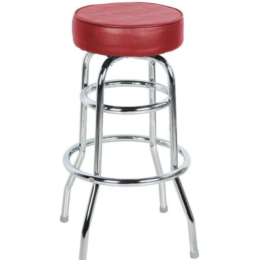 Restaurant Bar Stools * | Cheapest Lancaster Table & Seating Crimson Double Ring Barstool With 3 1/2 Thick Seat