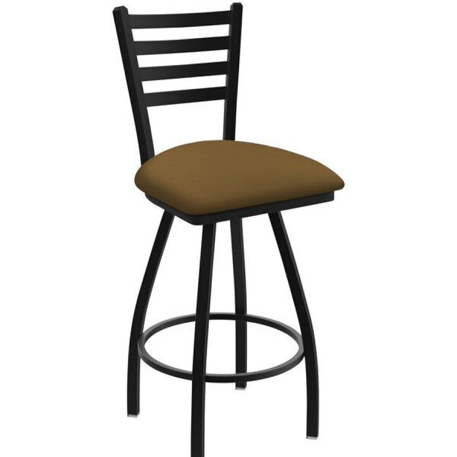 Restaurant Bar Stools * | Discount Holland Bar Stool Xl 410 Jackie 30 Ladderback Swivel Bar Stool With Black Wrinkle Finish And Canter Saddle Seat