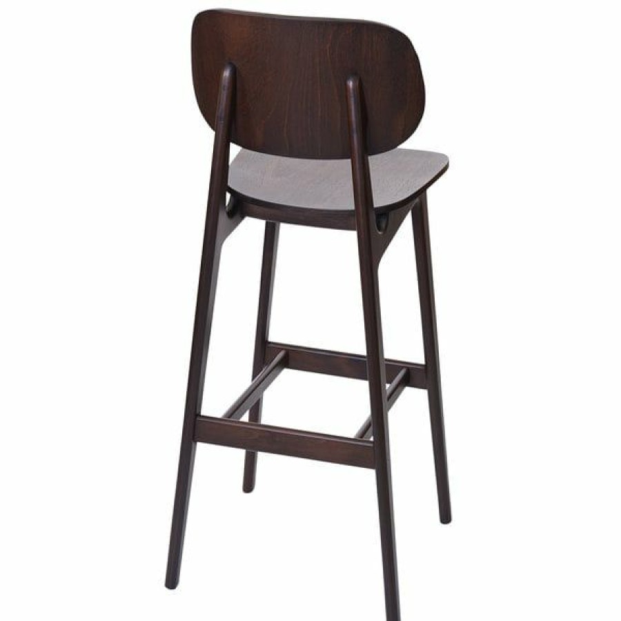 Restaurant Bar Stools * | Top 10 Bfm Seating Zwb22Dw-Dw Emma Dark Walnut Bar Height Chair