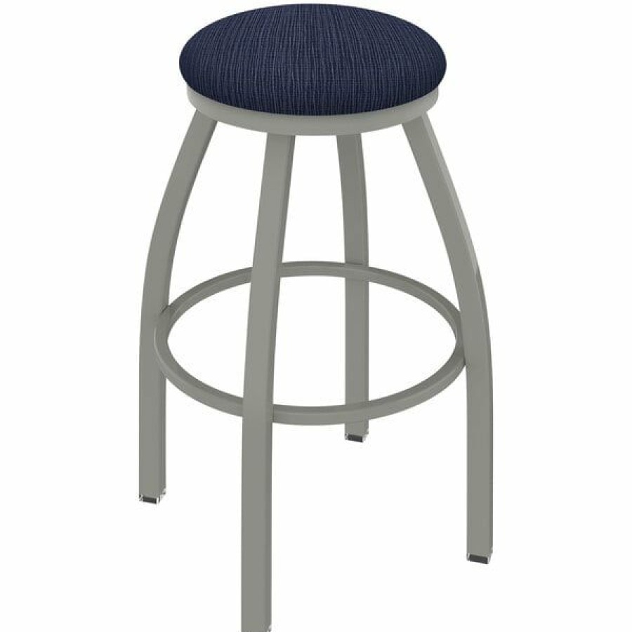 Restaurant Bar Stools * | Brand New Holland Bar Stool Xl 802 Misha 30 Ladderback Swivel Bar Stool With Anodized Nickel Finish And Graph Anchor Seat