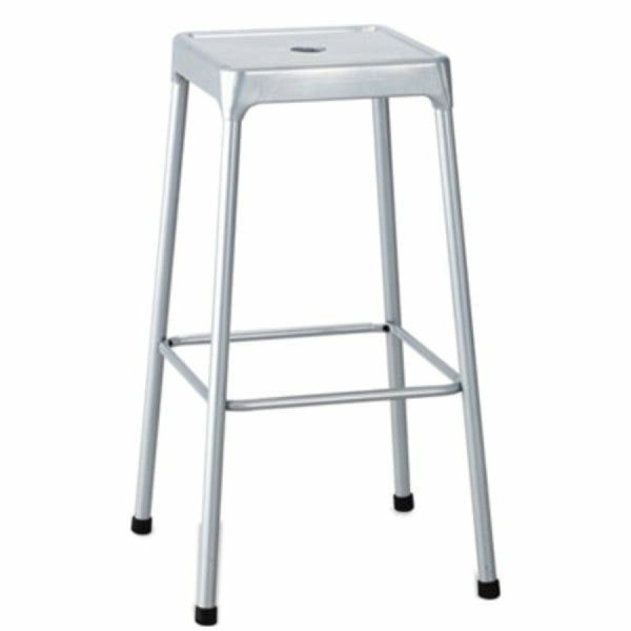 Restaurant Bar Stools * | Buy Safco 6606Sl Silver Bar Height Steel Stool