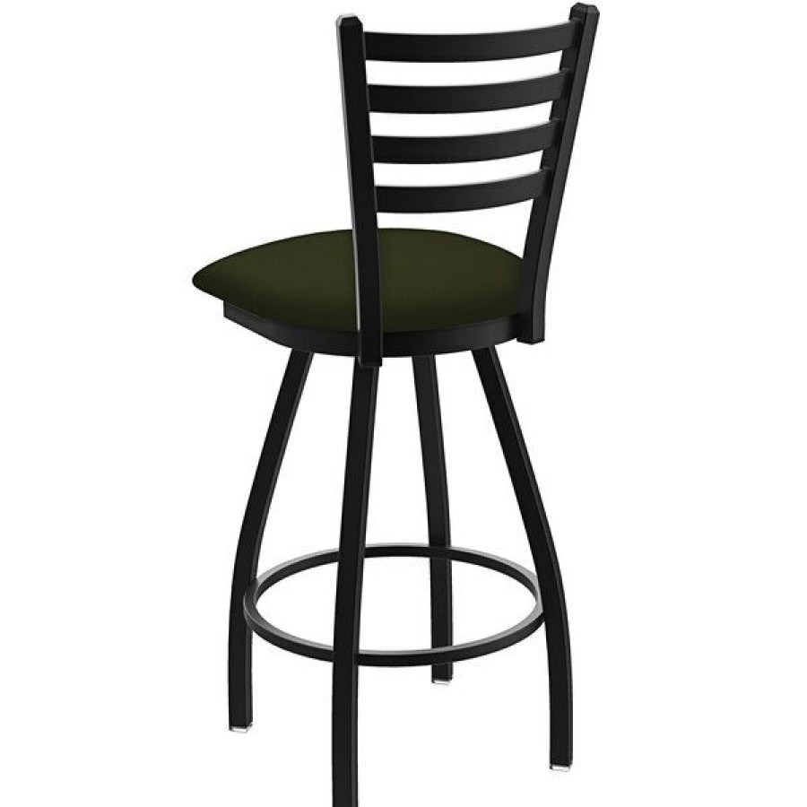 Restaurant Bar Stools * | Budget Holland Bar Stool Xl 410 Jackie 30 Ladderback Swivel Bar Stool With Black Wrinkle Finish And Canter Pine Seat