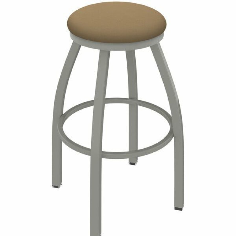 Restaurant Bar Stools * | Promo Holland Bar Stool Xl 802 Misha 30 Ladderback Swivel Bar Stool With Anodized Nickel Finish And Canter Sand Seat