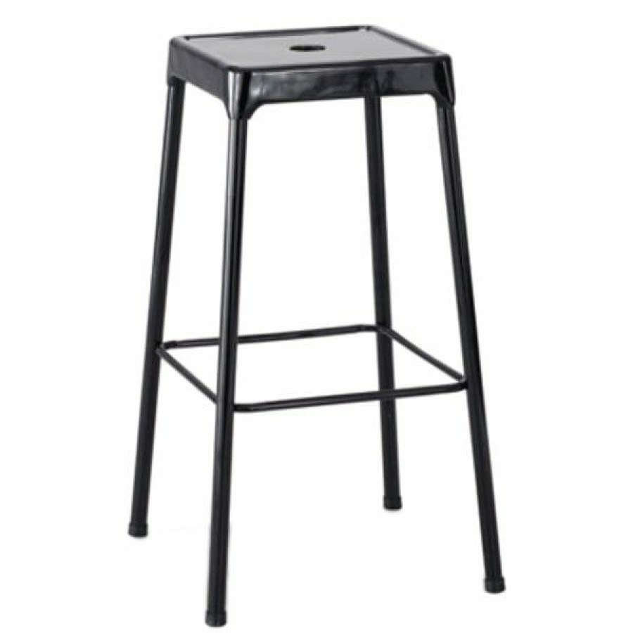 Restaurant Bar Stools * | New Safco 6606Bl Black Bar Height Steel Stool