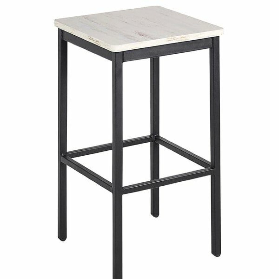 Restaurant Bar Stools * | Best Pirce Bfm Seating Trent Sand Black Steel Backless Barstool With Relic Antique Wash Seat