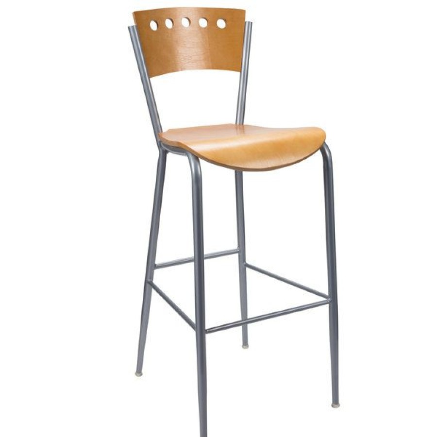 Restaurant Bar Stools * | Outlet Lancaster Table & Seating Natural Finish Bar Height Cafe Chair