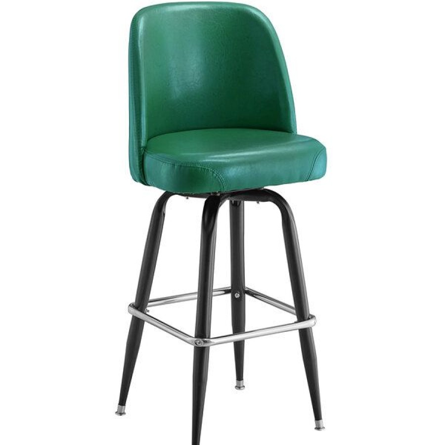 Restaurant Bar Stools * | Cheapest Lancaster Table & Seating Green Barstool With 18 Wide Bucket Seat