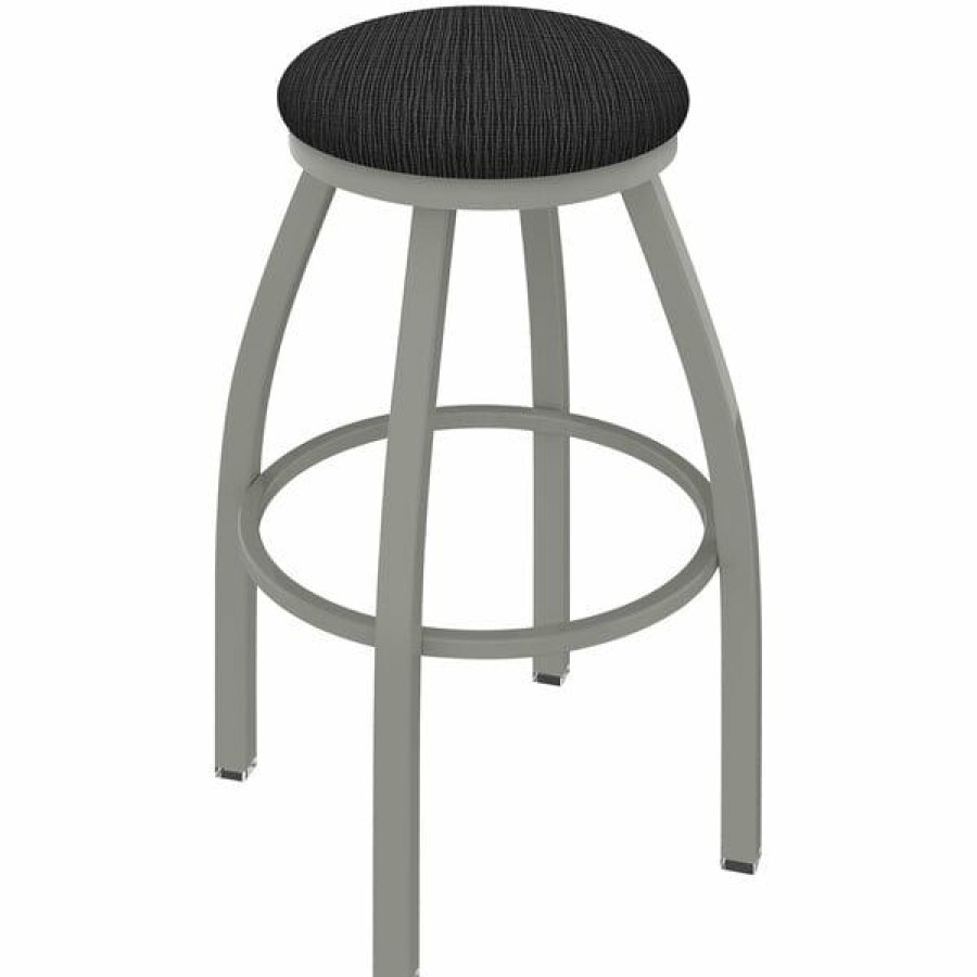 Restaurant Bar Stools * | Discount Holland Bar Stool Xl 802 Misha 30 Ladderback Swivel Bar Stool With Anodized Nickel Finish And Graph Coal Seat