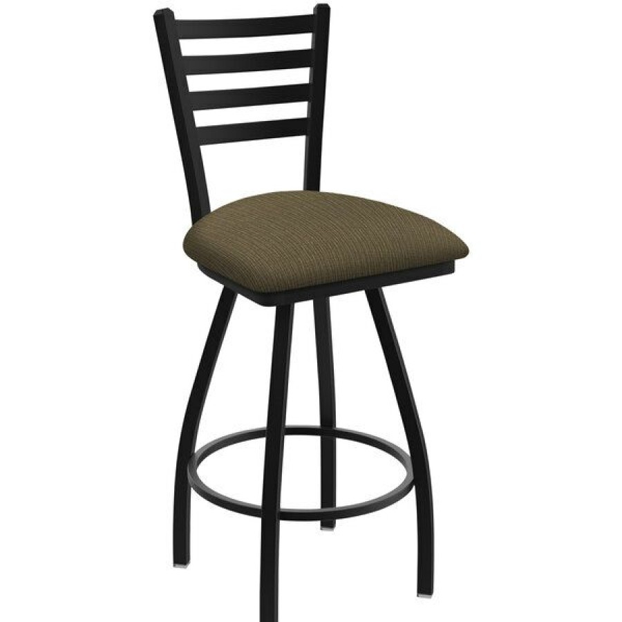 Restaurant Bar Stools * | Brand New Holland Bar Stool Xl 410 Jackie 30 Ladderback Swivel Bar Stool With Black Wrinkle Finish And Graph Cork Seat