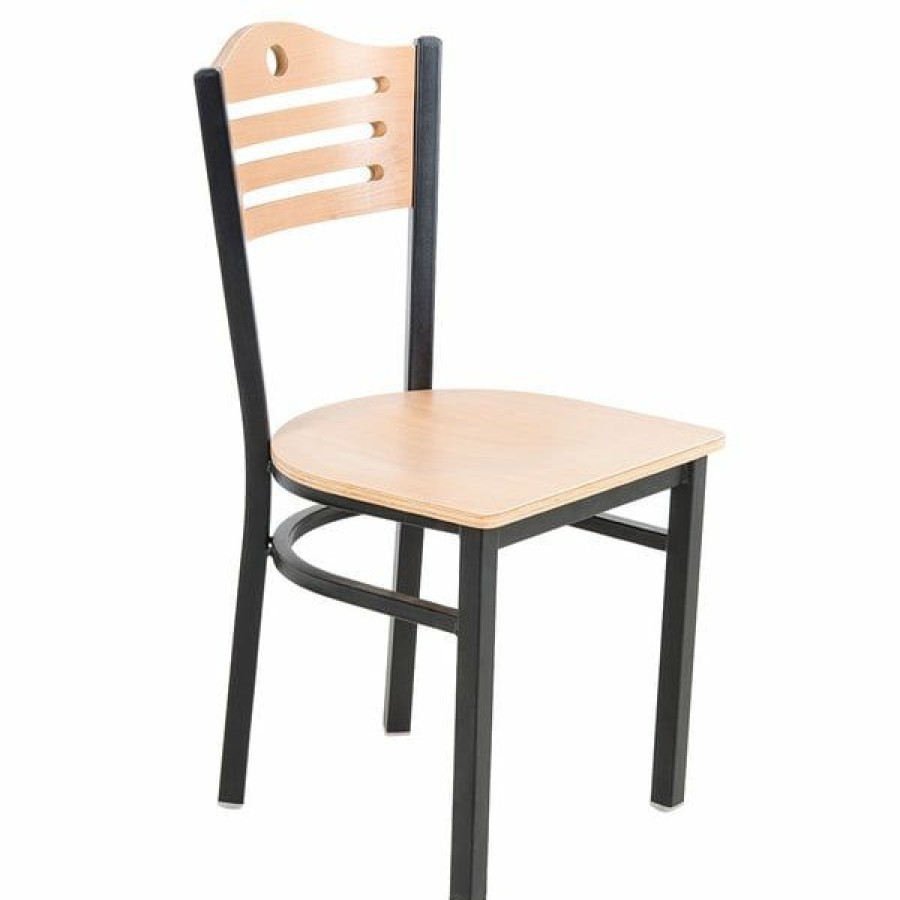 Restaurant Chairs * | Best Sale Lancaster Table & Seating Natural Finish Bistro Dining Chair