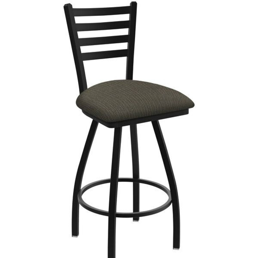 Restaurant Bar Stools * | Budget Holland Bar Stool Xl 410 Jackie 30 Ladderback Swivel Bar Stool With Black Wrinkle Finish And Graph Chalice Seat