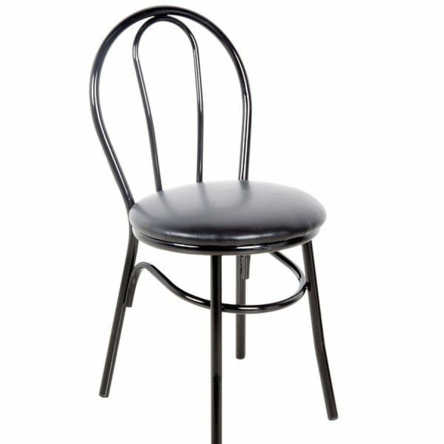 Restaurant Chairs * | New Lancaster Table & Seating Black Hairpin Cafe Chair With 1 1/4 Padded Seat